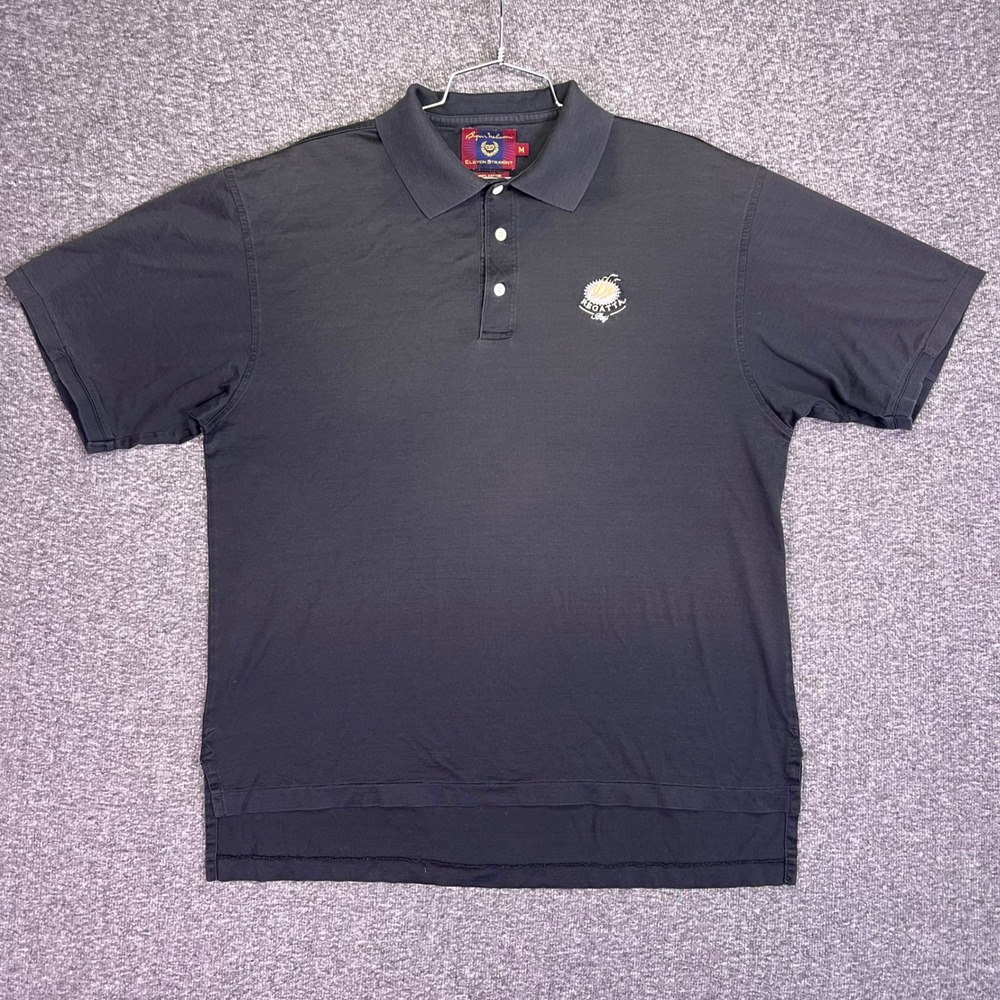 VTG Byron Nelson Polo Shirt Mens M Black Golf Regatta Bay Longtail Single Stitch